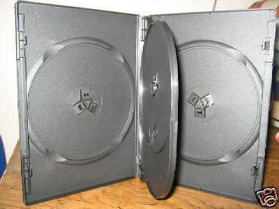 100 SLIM QUAD MULTI 4 FOUR DISC DVD CASES BLACK PSD75