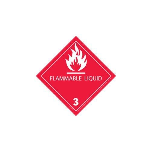 Pratt DLHML406 Flammable Liquid 3 Label, 4&#034; Length, 4&#034; Width (Pack of 500)