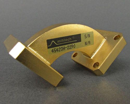 Millitech 45420H-2290 K-Band 90° Waveguide - WR42 / 18-26.5GHz *NOS Gold Plated*