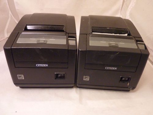 2x Citizen CT-S601 POS Thermal Label Printers Power On As-Is