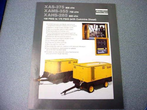 Atlas Copco XAS-375, XAMS-355, XAHS- Portable Compressor Cummins Diesel Brochure