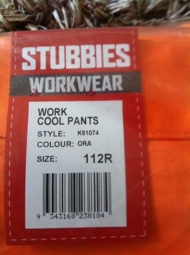 Stubbies Orange Work Wear Pants