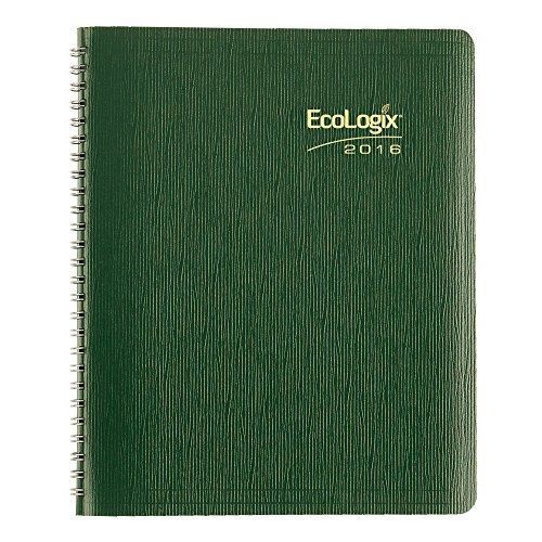 Brownline 2016 Ecologix Monthly Planner, 14 Months, Green, 8.875&#034; x 7.125&#034;