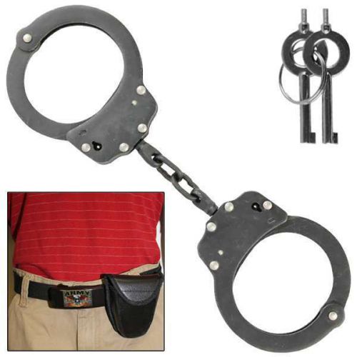 Busted high security authentic stainless steel handcuff black for sale