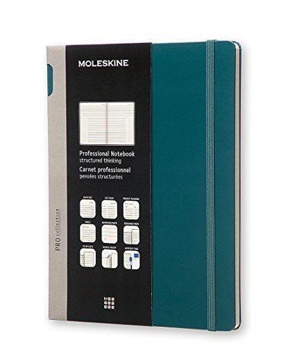 Moleskine Pro Collection Professional Notebook, Extra Large, Tide Green, Hard