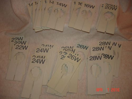 Lot of 43  - Double-sided Plastic Clothing Rack Size Tags