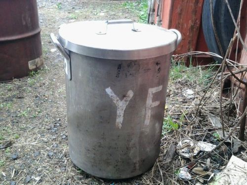 Vintage commercial stainless steel stock pot heavy bottom 27lbs thick wall