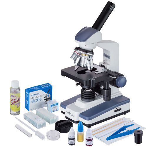 40X-2500X LED Digital Monocular Compound Microscope with Extensive Slide Prepara