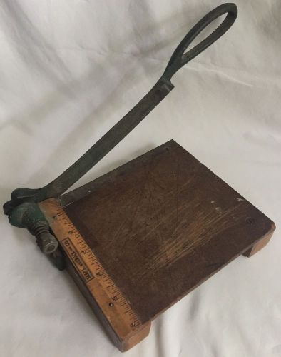 Vintage Sears, Roebuck Co. Wood Ingento 6&#034; Paper Trimmer Guillotine Hobby Crafts
