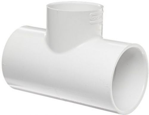 Spears 401 Series PVC Pipe Fitting, Tee, Schedule 40, White, 1-1/2 Socket