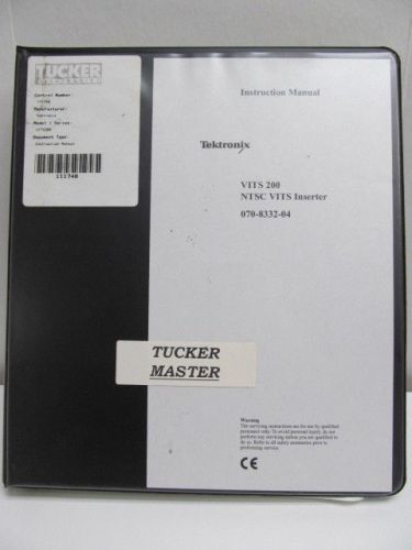 TEKTRONIX Model VITS 200: NTSC VITS Inserter Instr Manual w/ Schematics (copy)