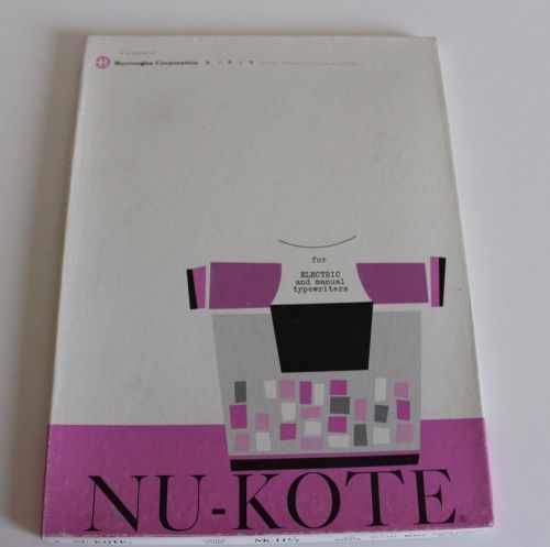 Vintage Nu Kote Typewriter Copy Paper Black  8 1/2&#034; x 11 NK 11 1/2
