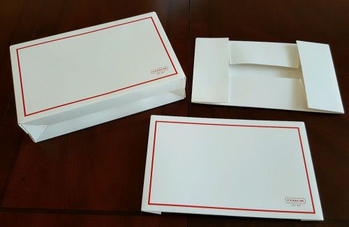 Lot of 2: New Coach Red Line Gift Boxes - 10 X 6 X 2 1/2 Purse/Wallet Box