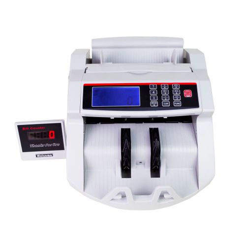 Bill Counter Money Counting Cash Machine Counterfeit Detector UV MG Bank LCD New