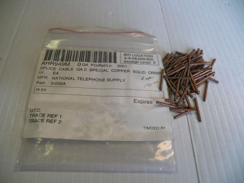 New no name lot of 68 special copper solid crimp ahr949m 3-036a 3036a for sale
