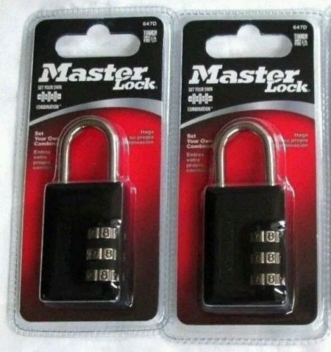 New &amp; sealed  2pks master lock 647d, combination padlock, steel shaft for sale