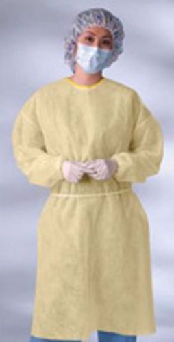 Disposable Yellow Isolation Gown Size: Universal Pack of 5