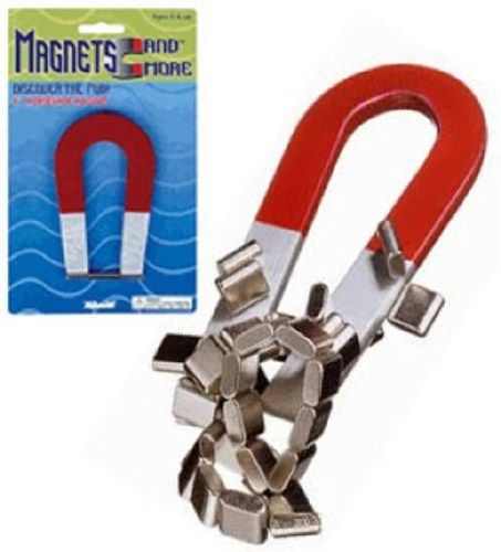 Magnetic Horseshoe Red Magnet 4 Inch Metal Science Toy
