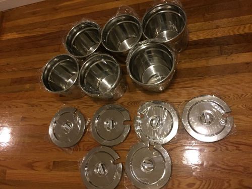 6 Pcs 7 qt steam table insert pan with Lids