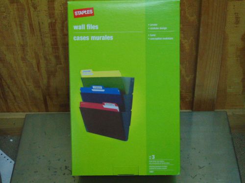 Staples® 3-Pocket Wall File, Letter-Size