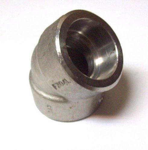 45 degree elbow 1&#034; 3000# socket weld 304l stainless steel &lt;610wh for sale