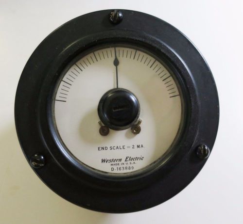 Western Electric, No. D-163889 2mA Panel Meter_WWII_Mil-T-Std_AN-Standard