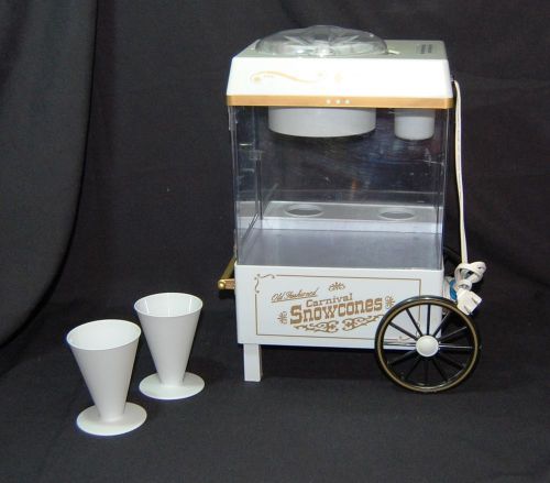 Snow Cone Maker Shaved Ice Machine Electric Crusher Nostalgia Vintage Retro