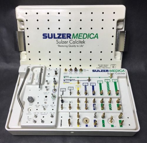 Sulzer Medica Dental Tool Adapter Bit Holder Sterilization Case With Bits