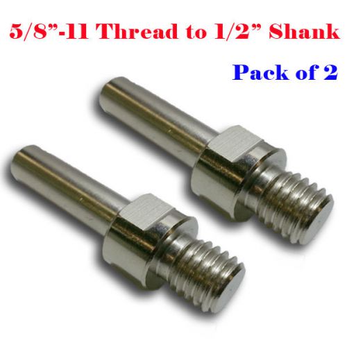 2x core drill bit adapter 5/8&#034;-11 thread male to 1/2&#034; shank diamond power drill for sale