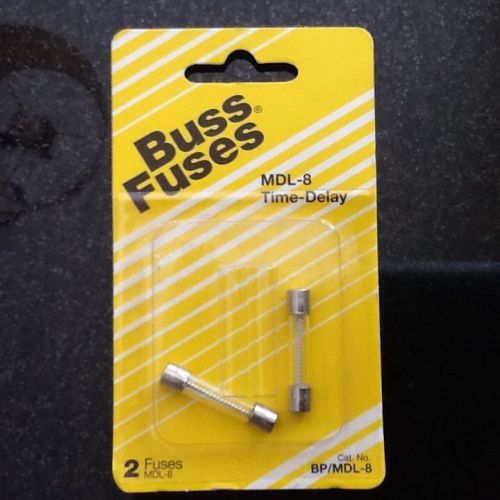 Buss Fuses MDL 8 Time Delay Two Pack BP/MDL 8 Cooper Bussmann