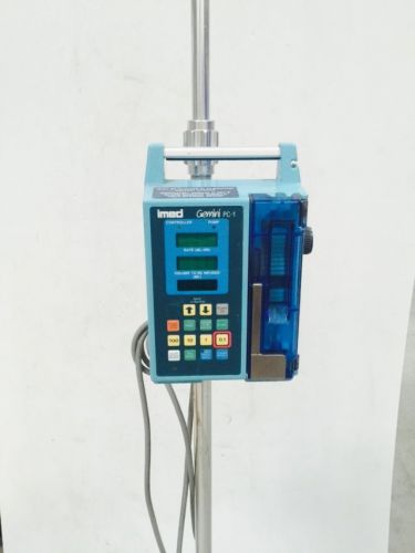 Imed gemini pc1 infusion bump with a rolling stand for sale