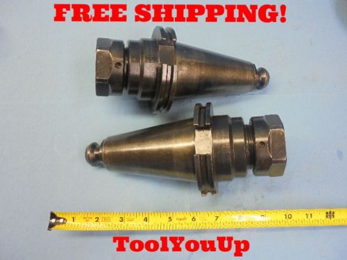 2 pcs used cat 50 tg100 collet chuck cnc mill tooling carboloy cv50-cc3.12-1000 for sale