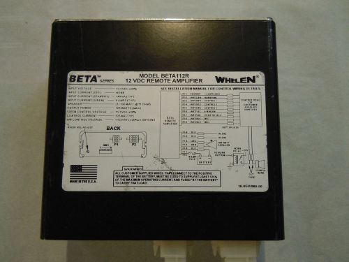 Whelen BETA 12 Volt DC Remote Amplifier/PA System