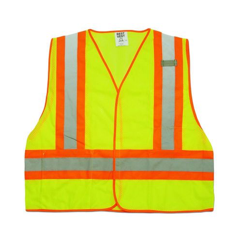 Velcro best vest ansi 2 mesh safety vest contrasting stripes(100 pack) free logo for sale