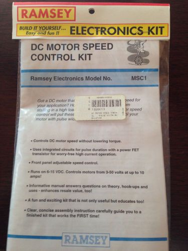 Ramsey DC PWM Motor Speed Control Model MSC1