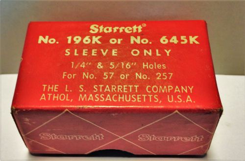 Very little used Starrett sleeve only in original box 196K or 645K
