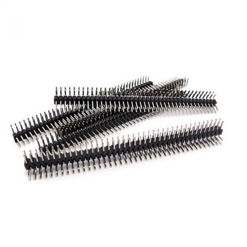 10x 2.54mm 2 x 40 Pin Male Double Row Right Angle Pin Header Strip GSE