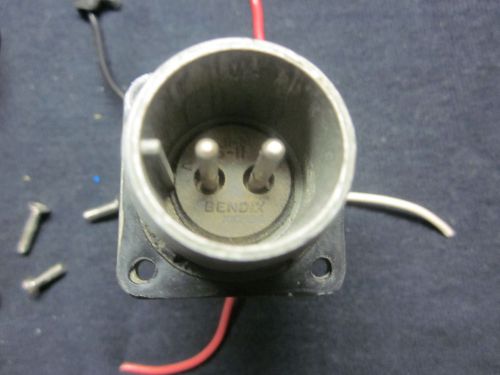 Vintage Bendix Rare Box Mount Waterproof Mil Power Socket Receptacle Jack Plug