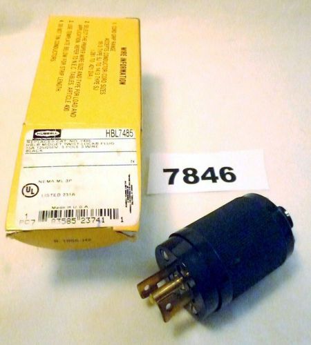 (7846) hubbell twist lock plug hbl7485 15a for sale