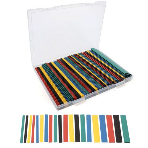 100pcs 6 sizes 2:1 halogen-free heat shrink tubing sleeving wire wrap kit w/ box for sale