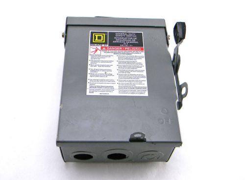 USED SQUARE D DU321RB SAFETY SWITCH 30AMP 240VAC TYPE 3R ENCLOSURE