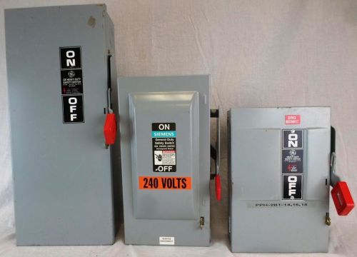 Lot of Safety Switches (Disconnects) from General Electric &amp; Siemens