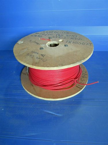 Srml wire red 12 awg 870&#039; ft fiber glass braid appliance hi temp motor stage for sale
