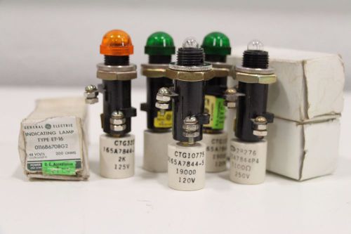 Lot of (5) New GE Indicating Lamp ET-16 48V 200Ohms 227A2400P51 227A240051
