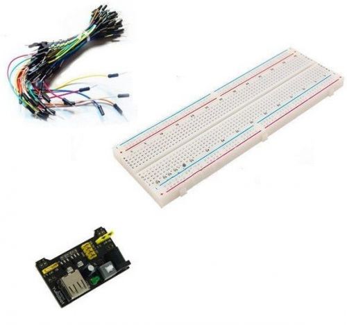 Mb102 power supply module 5v 3.3v+65pcs jumper cables+breadboard board 830 point for sale