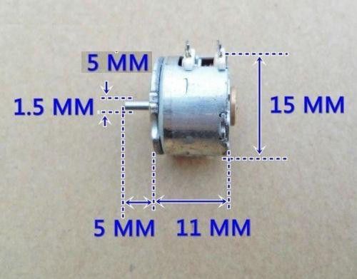 5pcs New two-phase four-wire 15MM stepper motor