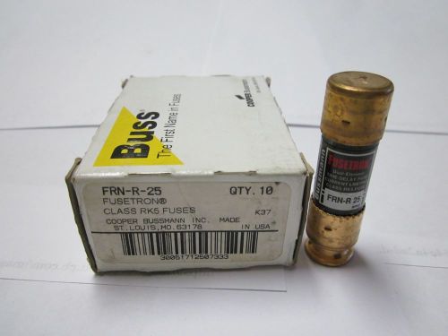 Lot of 10 cooper bussmann frn-r-25 fuse new in box for sale