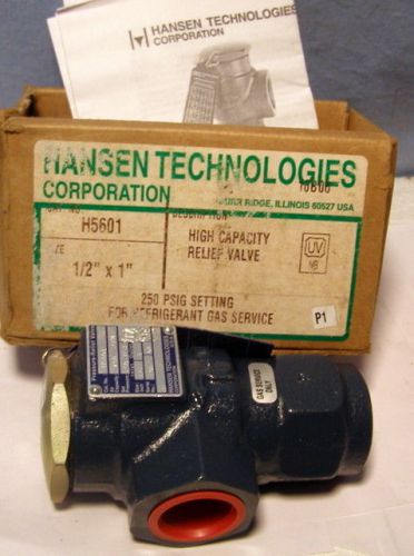 ** hansen - high capacity relief valve - h5600a - 1/2 x 3/4 - 150 psi - new for sale