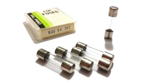 LOT OF 5 EACH LITTELFUSE LF FUSES 362 8A 32V