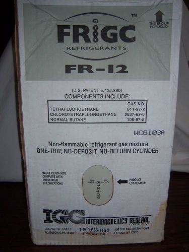 R12 REFRIGERANT (NEW 30LB CYLINDER OF VIRGIN FREON)